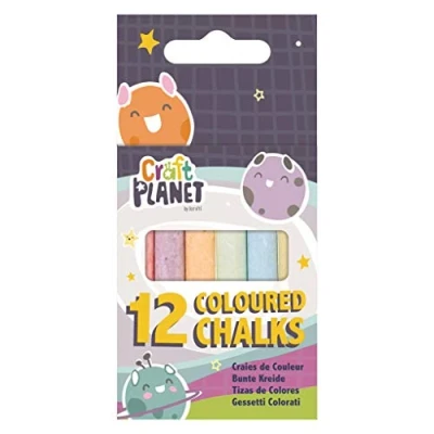 Image of Craft Planet CPT 714004 Children&#039;s Coloured Chalks, Multi