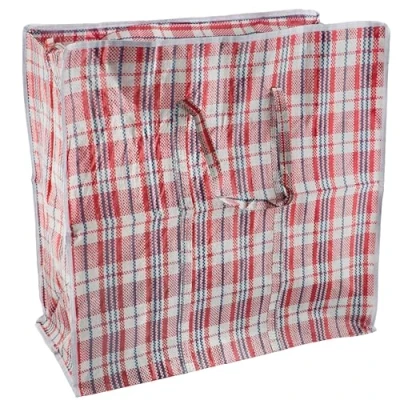 Image of HOMESHOPA Large Laundry Bags, 5 Pack Heavy Duty Strong Durable Storage Bags for Laundry, Moving House, Shopping, Clothing, Reusable Checkered Bag with Zipper &amp; Handles, Waterproof Carrying Totes