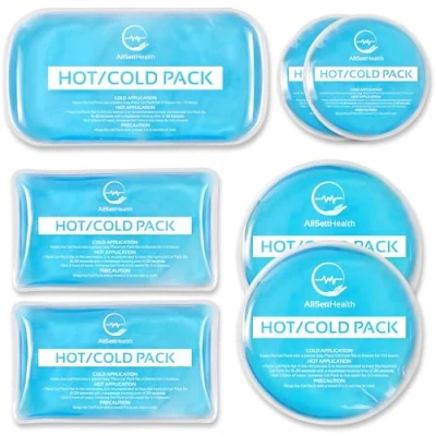 Image of Reusable Hot and Cold Gel ice Packs for Injuries Compress, Pack, Packs, 7 Pack