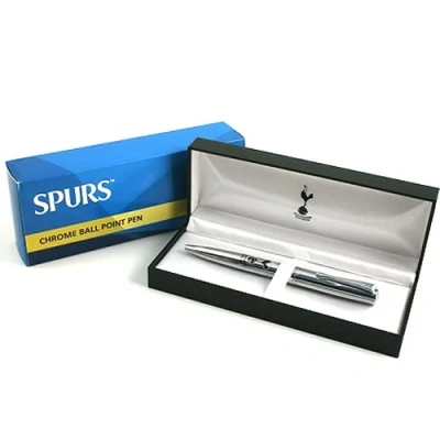 Image of Tottenham Hotspur FC Logo Chrome Pen in Gift Box