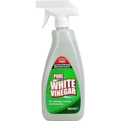 Image of 500ml white vinegar spray, undiluted dri pak 45% oven cleaning spray trigger bottle which can be used as window equipment.