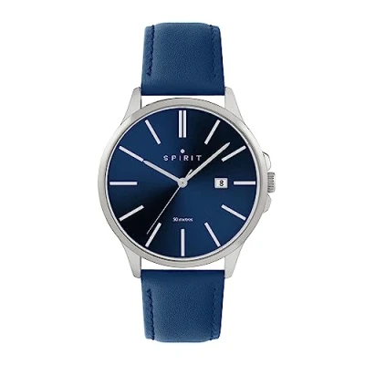 Image of Spirit Men&#039;s Analog Quartz Watch with Leather Strap SP1009