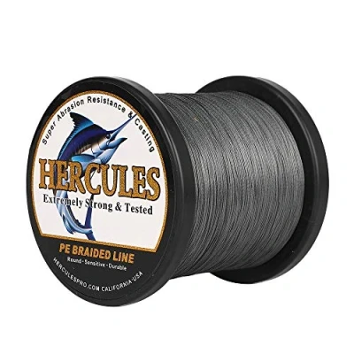 Image of Hercules Super Cast 1000M 1094 Yards Braided Fishing Line 50 LB Test for Saltwater Freshwater PE Braid Fish Lines Superline 8 Strands Grey, 50LB (22.7KG), 0.37MM