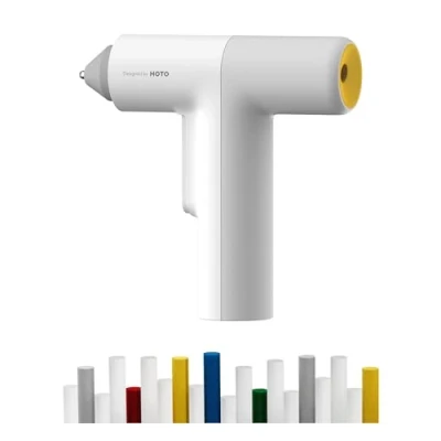 Image of HOTO Easyflow Hot Glue Gun, Cordless Mini Gun with 40 Melt Sticks, Auto Dispensing, 30S Heating Fast, USB C Charging, Suitable for Crafting/DIY Arts/Sealing, Excluding Charging Cable