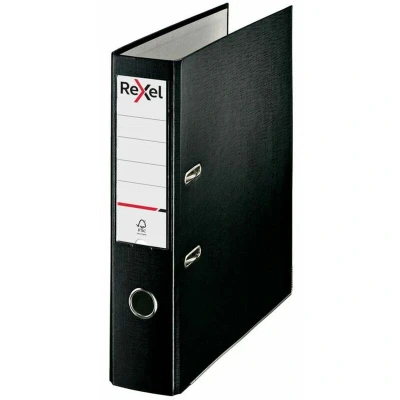 Image of Rexel Lever Arch File Polypropylene ECO A4 75mm Black (Box of 10) 2115715x10