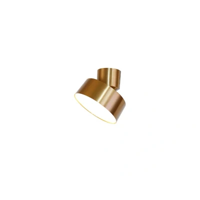 Image of Lindby LED spotlight Nivoria, Ø 14 cm, gold coloured, swivel mounted