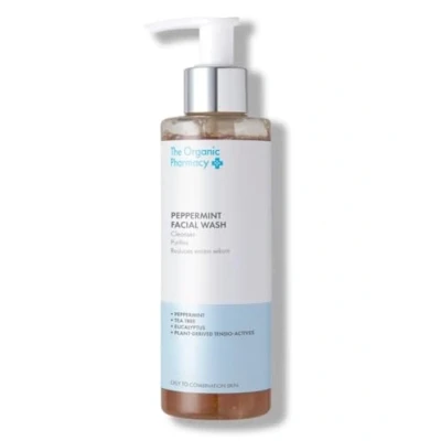 Image of The Organic Pharmacy Peppermint Face Wash, 200ml Cleanse and Balance, With Peppermint, Tea Tree, Eucalyptus, Refresh Skin, 10.30%, Natural 87.80%