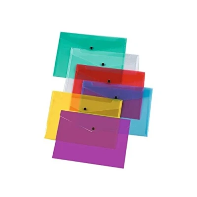 Image of File Folders A4 Plastic Wallets Documents School Office Stationary Paper Filing Pack of 24