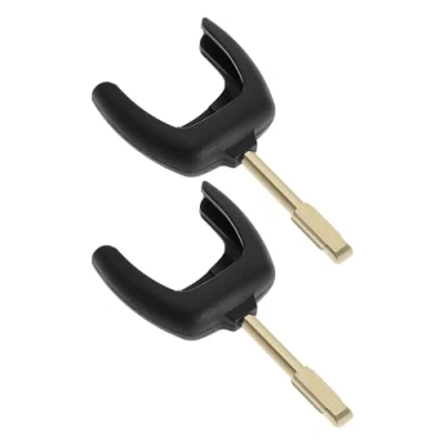 Image of EMSea 2Pcs FO21 Remote Key Blade Replacement Compatible with Ford Fiesta/Focus/Mondeo/Transit Folding Blank Control Keypad