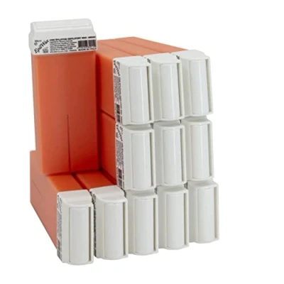 Image of EpilWax Set of 12 Argan Wax Cartridges for Hair Removal Large 100 ml Roll on Waxing Refills