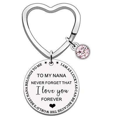 Image of FMCC Nana Gifts Mothers Day for Best Birthday Christmas Keyring from Grandchildren Never Forget That I Love You Forever