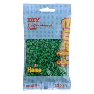 Image of Hama Beads Bag Approx. 1000 Midi Fuse Mosaic Decoration Arts &amp; Craft for Creative Children Ages 5+ Green