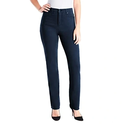 Image of Gloria Vanderbilt Women&#039;s Amanda Classic High Rise Tapered Denim Jean Portland Indigo 6