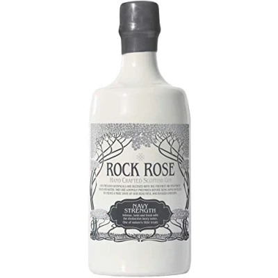 Image of Rock Rose Navy Strength Gin 70cl 57% ABV Intense, Bold &amp; Fresh Handcrafted in Scotland