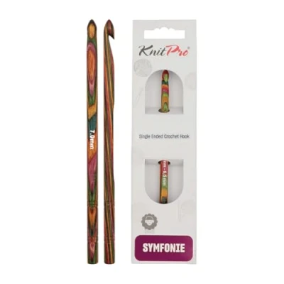 Image of KnitPro 7 mm Symfonie Crochet Single Ended Hooks, Multi Color