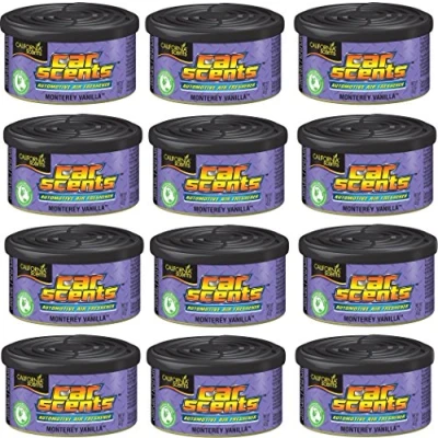 Image of California Scents Car Cool Air Freshner Fragrence Smell , Monterey Vanilla 1.5 Ounce Cans (Pack of 12)