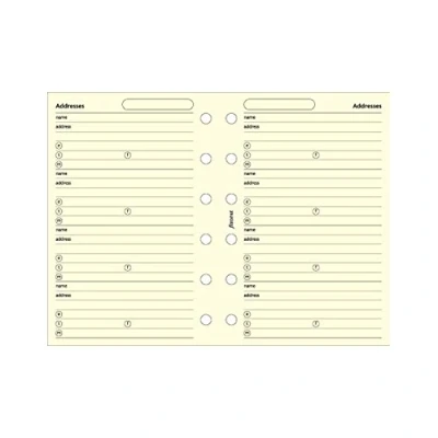 Image of Filofax Pocket Addresses Cotton Cream (B210253)