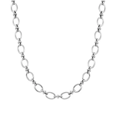 Image of Nomination Affinity Silver Steel Long Necklace