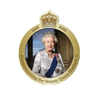 Image of Celebrate the Life of Queen Elizabeth II 1926 2022 Commemorative Pin Badge Brooch A Memorable Souvenir Gift for Home Décor Collection (By LILAJ)