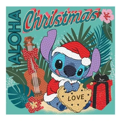 Image of CRYSTAL ART Christmas Aloha Stitch 18x18cm Card