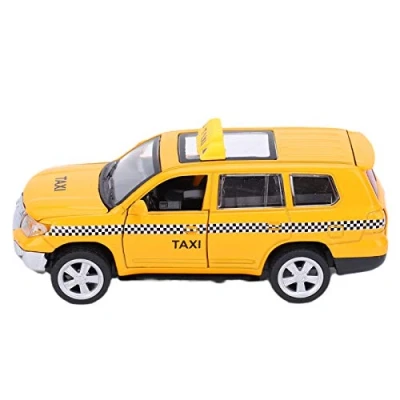 Image of Zerodis 1:32 Scale High Simulation Alloy Taxi Model Pull Back Vehicle Toy Children Gift with Light and Sound for Kids Over 3 Years Old(#1)