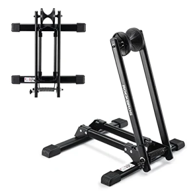 Image of ROCKBROS Bicycle Floor Parking Rack Stand Single and Double Pole Bike for Road Mountain Indoor Outdoor Repair Storage Garage