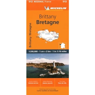 Image of Brittany Michelin Regional Map 512 (Michelin Maps, 512)