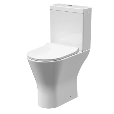 Image of Balterley Comfort Height Rimless Toilet Pan, Cistern &amp; Soft Close Seat 845x380x605mm
