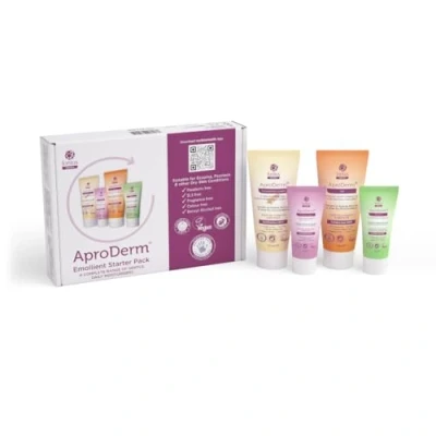 Image of AproDerm Emollient Starter Pack Face and Body Moisturisers for Eczema, Psoriasis, Dermatitis, Ichthyosis, Dry, Sensitive Menopausal Dry Skin.