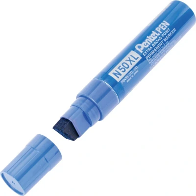 Image of Pentel N50XL Extra Broad Point Permanent Marker Blue (Pack 6)