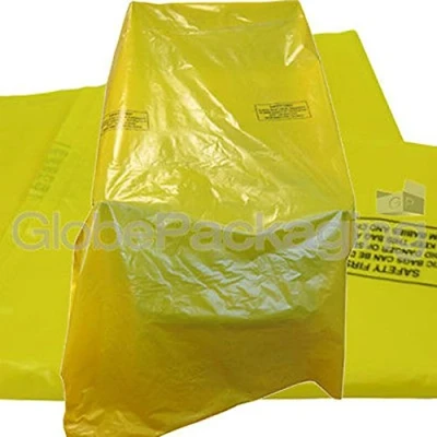 Image of Globe Packaging 2 x ARMCHAIR Removal Moving Poly Cover Storage Bags Yellow