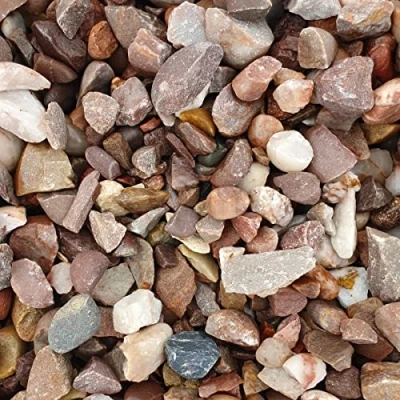 Image of Stafford Pink Decorative Stones Chippings Peacock Turfscape Gravels Aggregates for Driveway Paths Garden Maxi Bag 23KG