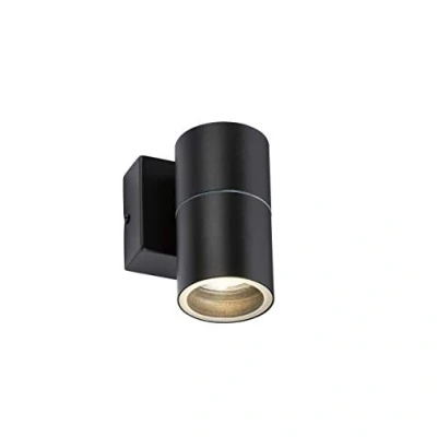 Image of KnightsBridge 230V IP54 GU10 Fixed Single Wall Light, Black