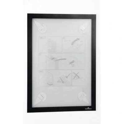 Image of Durable DURAFRAME WallPaper Self Adhesive Magnetic Frame A4 Format in Black Pack of 1 Frames for Sensitive Surfaces