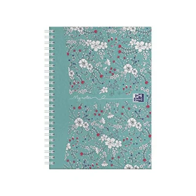 Image of Oxford Floral A5 Notebook, Hardback Wirebound, Lined, 140 pages (Single)
