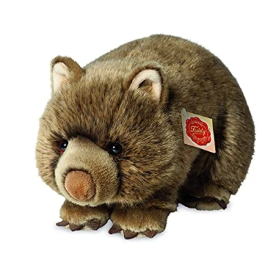 Image of Teddy Hermann 91426 Wombat 10,2&quot;/26 cm, Soft Toy, Plush Special Edition &quot;Teddy Explains&quot;