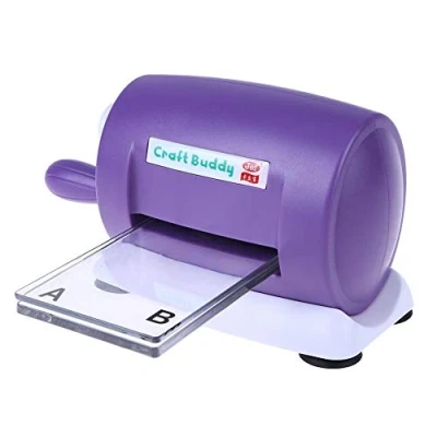 Image of Uoicern Plastic Dies Cutting Embossing Machine Portable DIY Manual Die Purple Adjustable Photo Decor for Card Making Scrapbooking