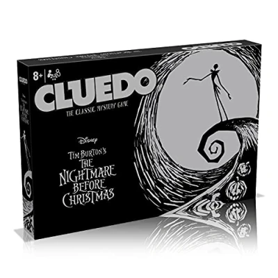 Image of Winning Moves Nightmare Before Christmas Cluedo Board Game, Join Jack, Sally, Dr Finkelstein, Oogie Boogie to figure out who kidnapped Sandy Claws, gift for ages 8 plus