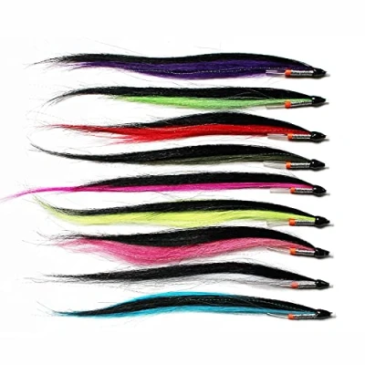 Image of Tigofly 9 pcs/lot colors Skinny Sunray Shadow Tube Fly Set 16 20cm For Salmon Trout Steelhead Fishing Flies Lures