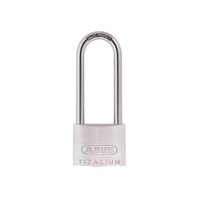 Image of Abus 80TI/40mm Titalium Padlock 40mm Long Shackle Keyed Alike KA8012 ABUKA56226