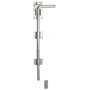 Image of Haven Heritage Garage Gate Drop Bolts 15&quot; Long Galvanised Door Lock