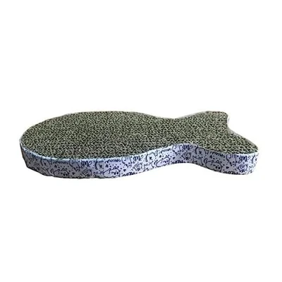 Image of haiaxx Mini Multiple Shape Cat Scratching Board Toy Funny Claw Grinder Corrugated Paper Wear resistant Scratcher Nest for Cats Fish