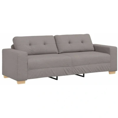 Image of vidaXL 3 Seater Sofa in Taupe, 180 cm Fabric