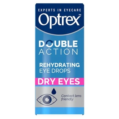 Image of Optrex™ Double Action Rehydrating Eye Drops for Dry Eyes, rehydrates and lubricates,10ml