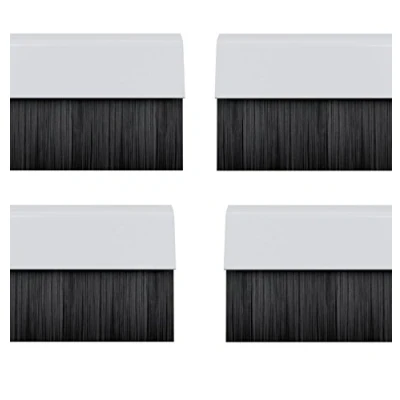 Image of STORMGUARD 02AM0020838W BDS Cover Clip Bottom of The Door Brush Draught Seal, White, 838 mm, Set 4 Piece