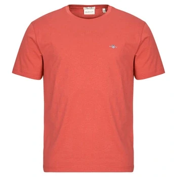 Image of GANT REG Shield SS Basic Tshirt, Men&#039;s, Size: Large, Brick red