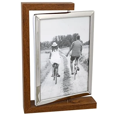 Image of Modern Wood Look Spin Frame 5x7