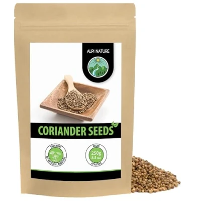 Image of Coriander Seeds, Whole Coriander, 100% Natural, Seeds Without additives, Vegan (250g)