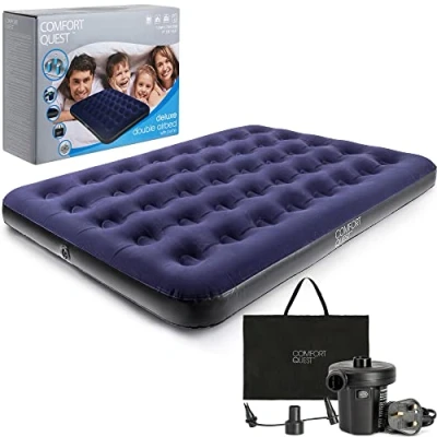 Image of Double Airbed Inflatable Camping Blow Up Mattress Air Bed And Electric Pump