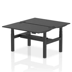 Image of Air B2B 1400x800mm Height Adjustable 2P Bench Desk CP Black/Black